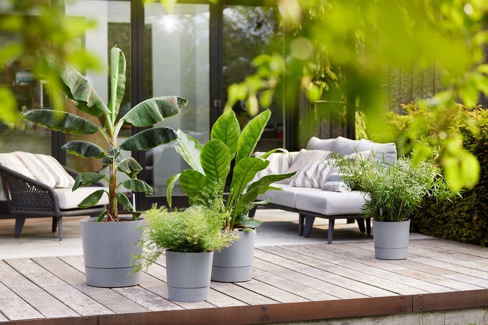 elho Greensense Aqua Care Rund 43 mit Integrierte Wasserspeicher - Blumentopf für Innen &amp; Aussen - 1