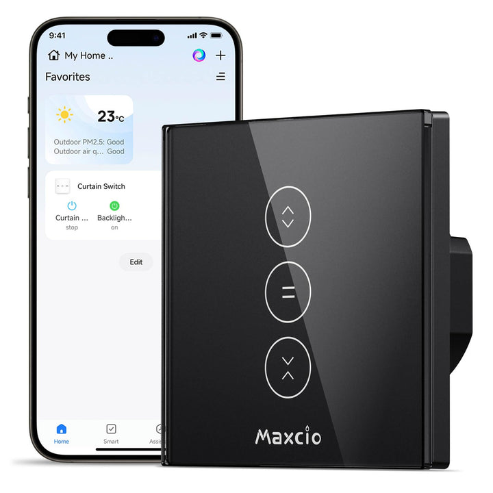 Maxcio Wlan Rolladenschalter, Rolladen Zeitschaltuhr Kompatibel mit Alexa &amp; Google Home, Smart home