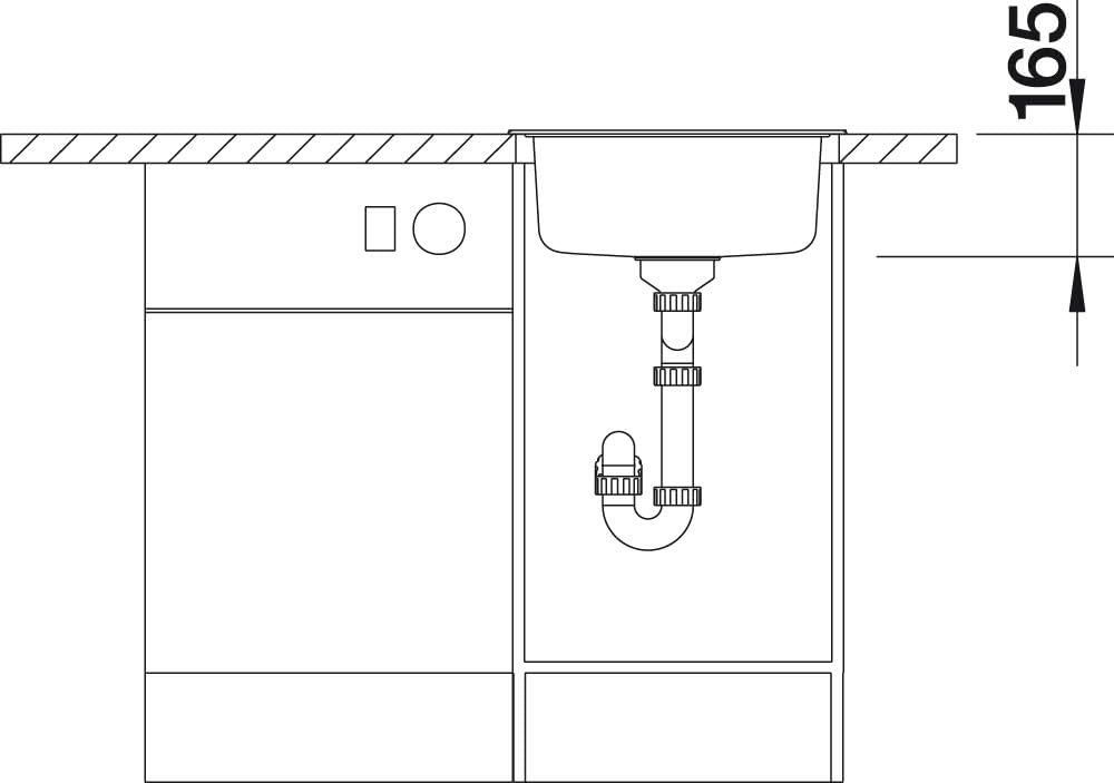 BLANCO RONDOSOL | Edelstahl | Einbauart: Einbau von Oben & Unterbau | ohne Ablauffernbedienung | 45e