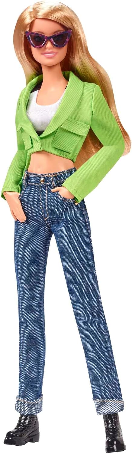 Barbie HBX98 - Fashion Studio Spielset mit vollbeweglicher Barbie-Puppe (blond), Schminktisch mit Sp