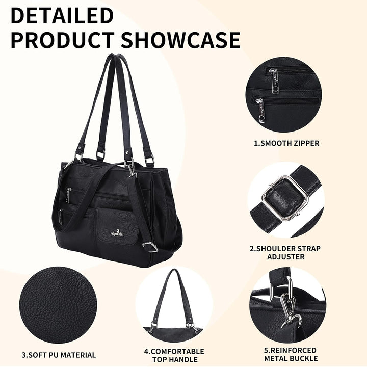 Angel Kiss Tasche Leder Damenhandtasche Schultertasche Handtaschen Wasserdicht Tragetasche Multifunk