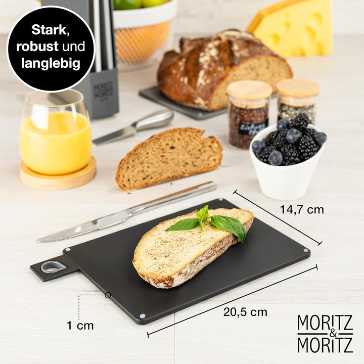 Moritz & Moritz Schneidebrett-Set – 20,5 x 14,5 cm – 4 Stück – rutschfeste Oberflächen, die es Ihnen