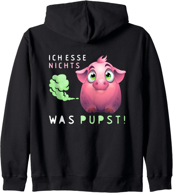 Ich esse nichts was pupst Lustiges Spruch Veganer Vegetarier Kapuzenjacke