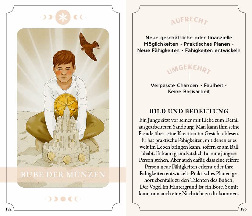 Tarot-Kartenset: Seelenreise Tarot: 78 kunstvoll illustrierte Karten mit Goldrand und Begleitbuch, T