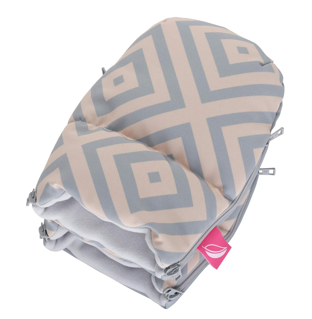 1 Paar Handwärmer Muffs für Kinderwagen - aus Softshell (Quadrate apricot), Quadrate apricot