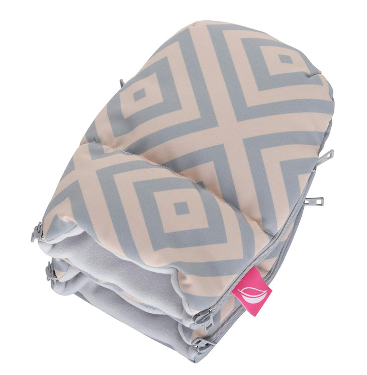 1 Paar Handwärmer Muffs für Kinderwagen - aus Softshell (Quadrate apricot), Quadrate apricot