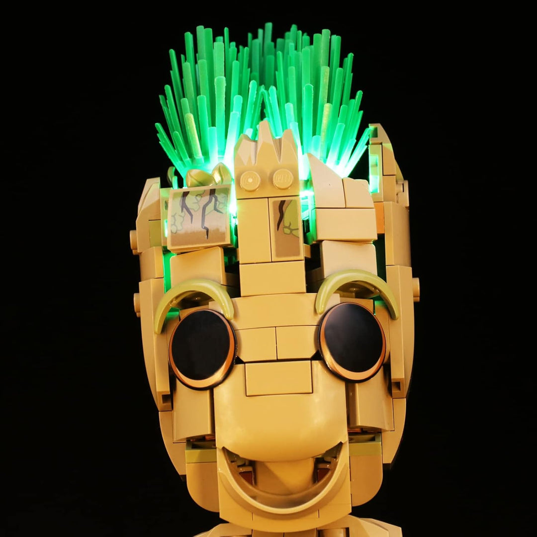 Led Licht Set für Lego Ich Bin Groot,Musikversion Dekorationsbeleuchtungsset für Lego 76217 Marvel I