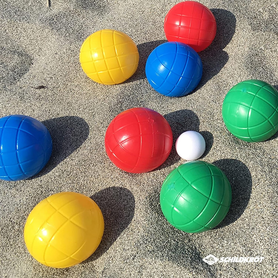 Schildkröt® Fun Boccia Set, 4x 2 Kunstoffkugeln, 1x Zielkugel, in wiederverschliessbarer Tragetasche