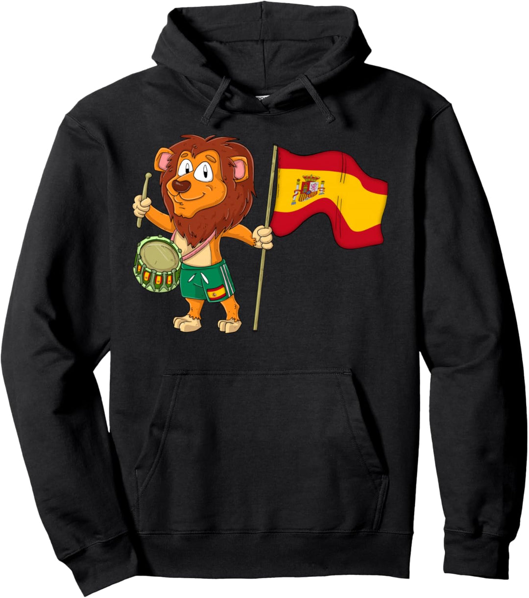 Löwe mit der Spanien Fahne Pullover Hoodie
