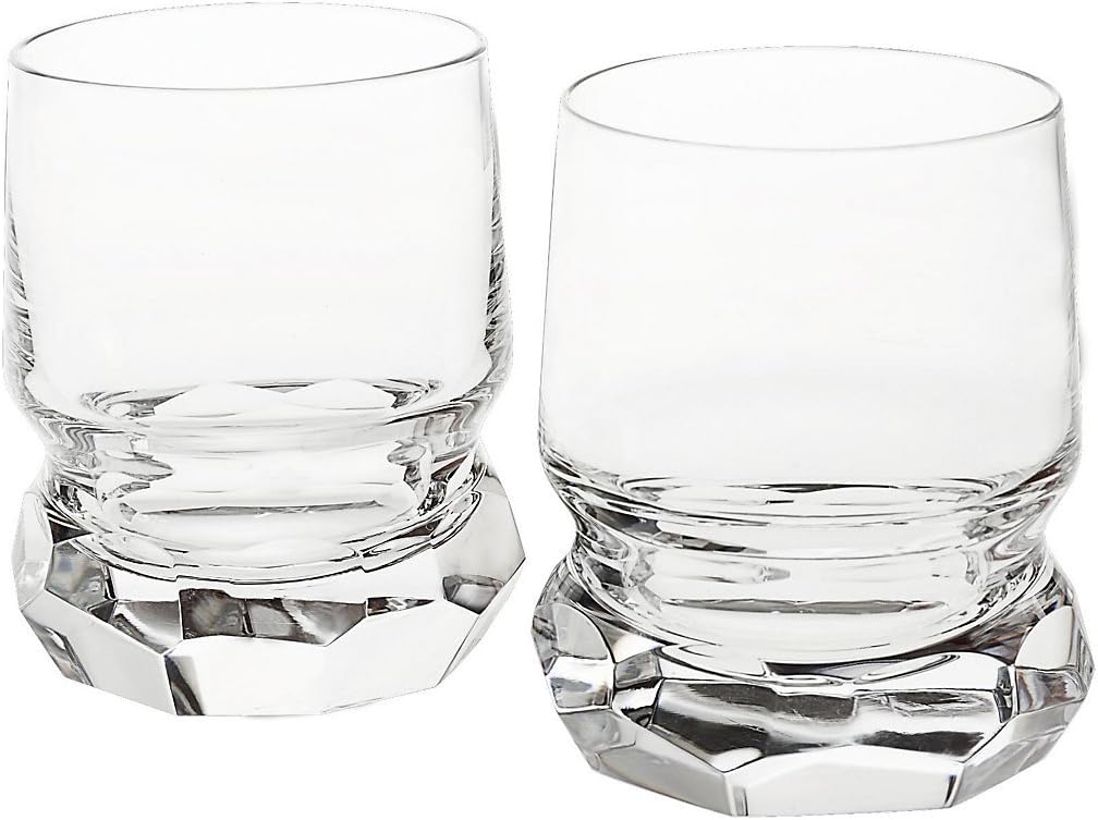 CRISTALICA Exklusives Whiskeyglas Whiskeybecher Basic Diamant 340 ml Transparent Kristall