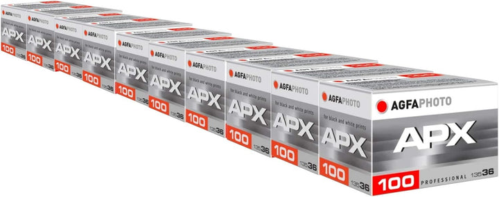 AgfaPhoto APX 100 Prof 135-36 schwarz / weiss Film (10-er Pack bis zu 360 Aufnahmen) 10 Stück 100 AS