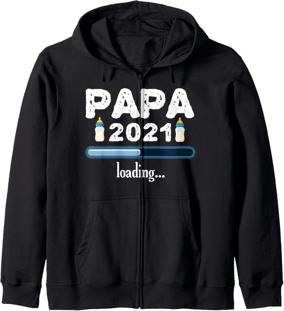 Papa Loading 2021 Vatertag Werdender Vater Familie Kinder Kapuzenjacke