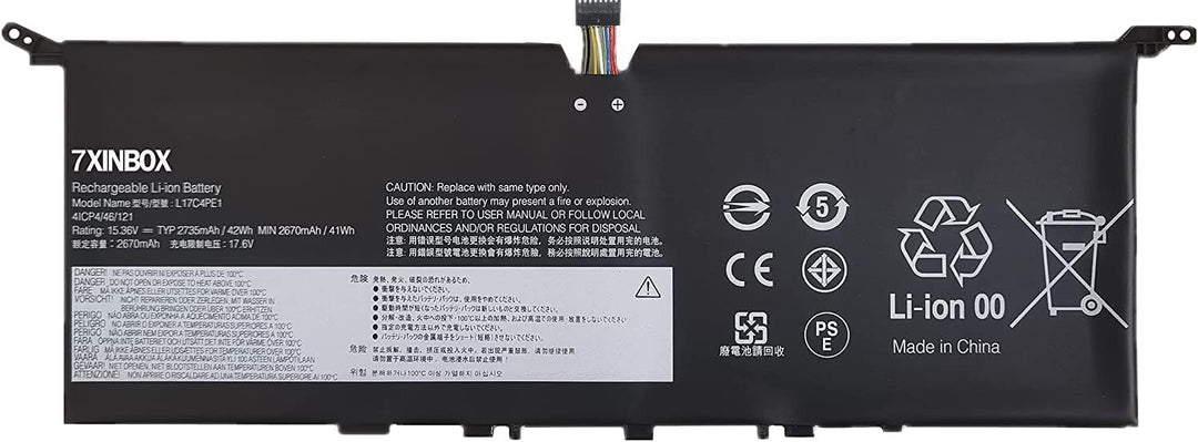 7XINbox 15.36V 42Wh 5B10R32748 928QA232H L17C4PE1 L17M4PE1 L17S4PE1 Laptop Akku Ersatz für Lenovo Id