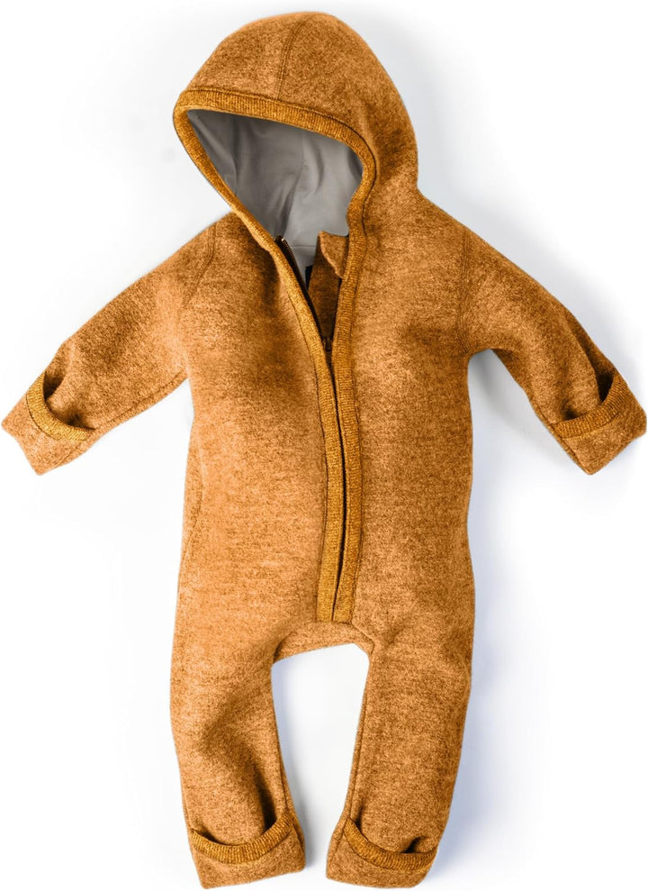 Ehrenkind® WALKOVERALL | Baby Wollwalk-Overalls aus Natur Schurwolle mit Reissverschluss | Walk Woll