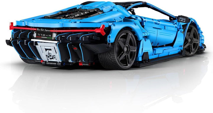CaDA Italienisches Supercar, blau, 12-Zylinder, 3842 Teile (kompatibel mit Lego Technic), von MOC De