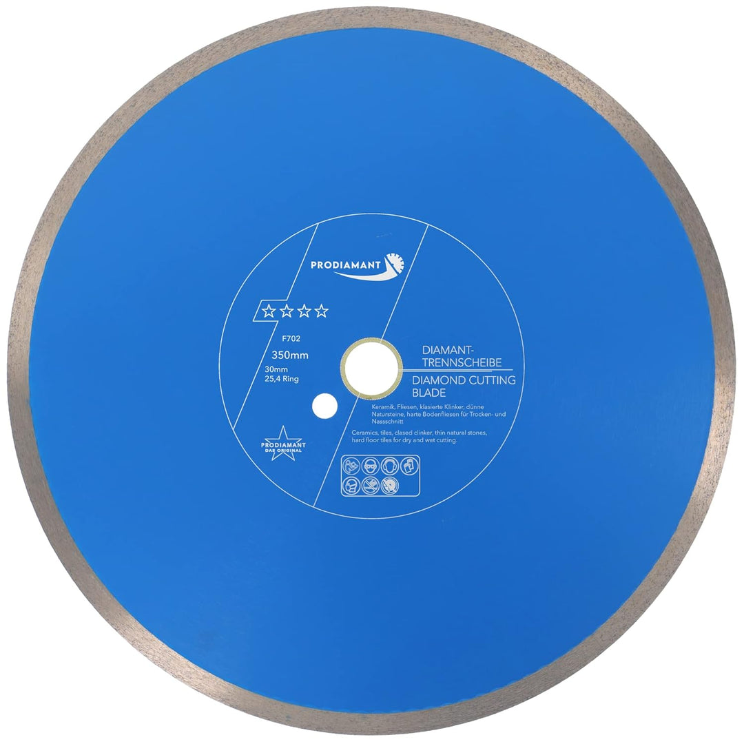 PRODIAMANT Profi Diamant-Fliesenscheibe Pro-Rim F702 350mm Bohrung 30mm mit Ring 25,4mm für Nassschn