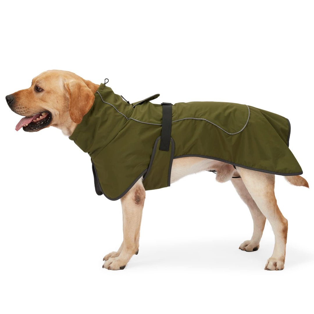 HEYWEAN Hundejacke Wasserdichter Hundemantel Reflektierende Jacke für kaltes Wetter mit weichem Flee