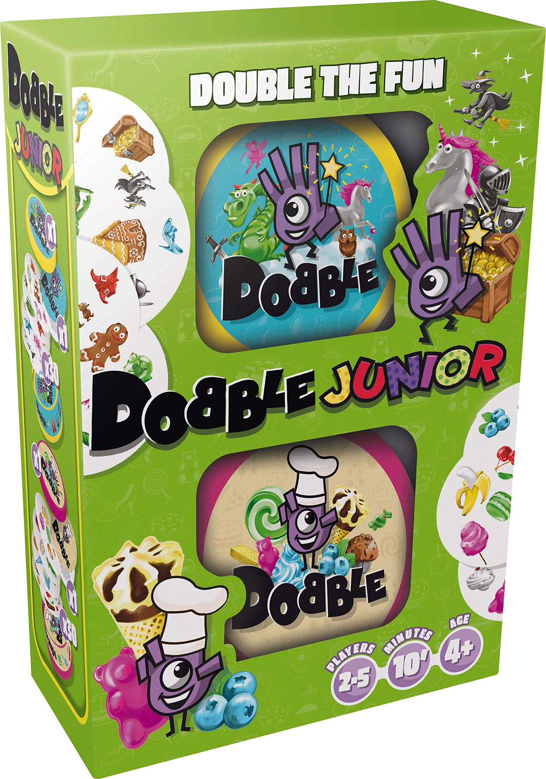 Asmodee, Dobble Junior, Card Game, Ages 4+, 2-8 Players, 15 Minutes Playing Time 2. 30 Cards Dobble