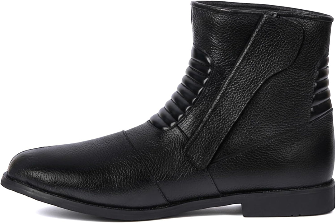 German Wear Motorradstiefel Herren Motorrad Biker Stiefel Motorradschuhe aus Glattleder - Freizeit &
