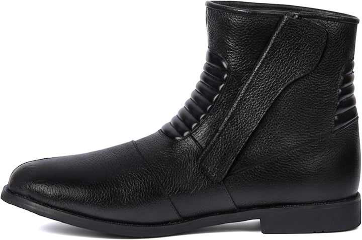 German Wear Motorradstiefel Herren Motorrad Biker Stiefel Motorradschuhe aus Glattleder - Freizeit &