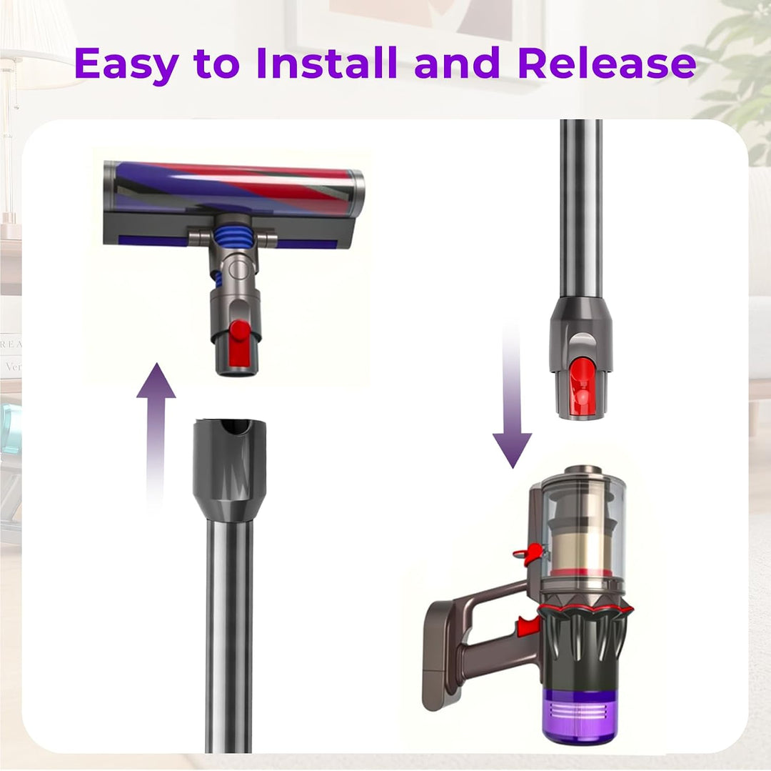 Verlängerungsrohr Kompatibel mit Dyson V12 Detect Slim / V10 Digital Slim, 74 cm Saugrohr aus Alumin