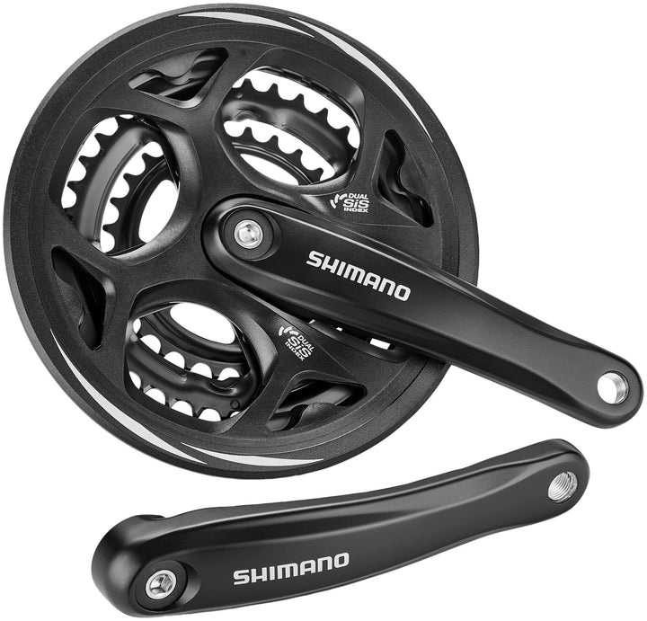 SHIMANO Kurbelgarnitur 8-fach schwarz FC-M311 48/38/28T 175mm 175 mm, 175 mm