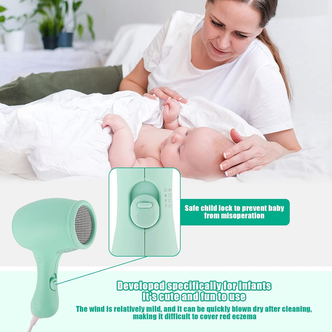 Lotvic Kinderfön, 550W Miniföhn für Mädchen, Föhn für Kinder, Kinder Föhn mit 3 Temperatur, Reiseföh