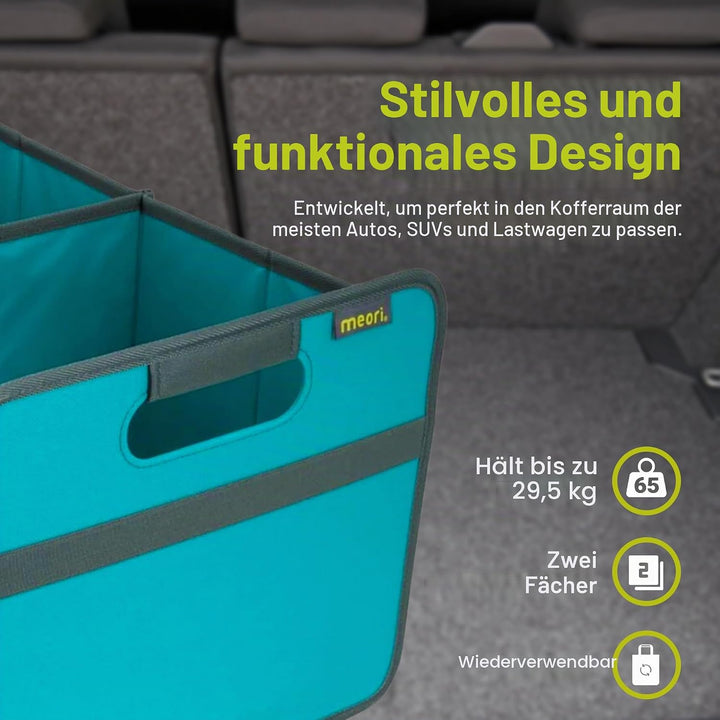 Meori Aufbewahrungsbox faltbar Traglast 30 kg - 50cm 32cm 27.5cm Grösse L Box Azur, Box Azur