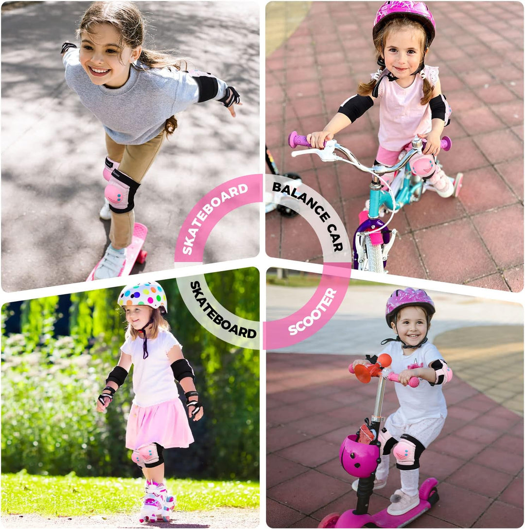 BOSONER Knieschoner Kinder Schoner Inliner Protektoren 6er Set Schützer Inliner Inline Skates Knie U