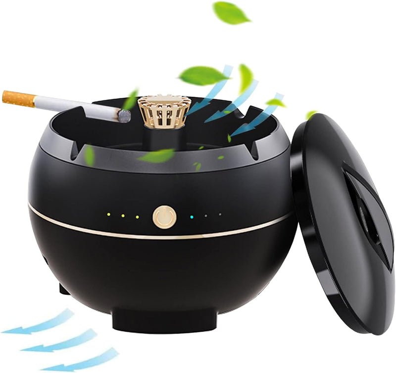 Rauchloser Aschenbecher, Mit Luftreiniger, USB Luftreiniger Aschenbecher für Die Luftreinigung Mit N