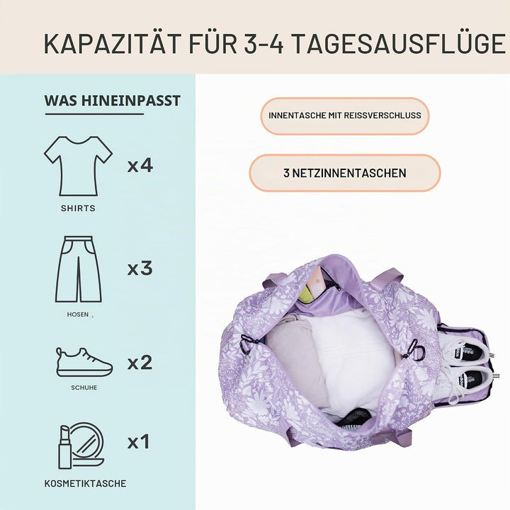 Jadyn Unisex-Erwachsene Weekender Gepäck-Handgepäck L Dusty Lavendel, L Dusty Lavendel