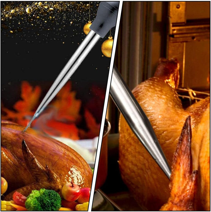 Supvox Bbq Injektor für Truthahn und Schweinefleisch aus Edelstahl und Silikon mit Reinigungsbürste