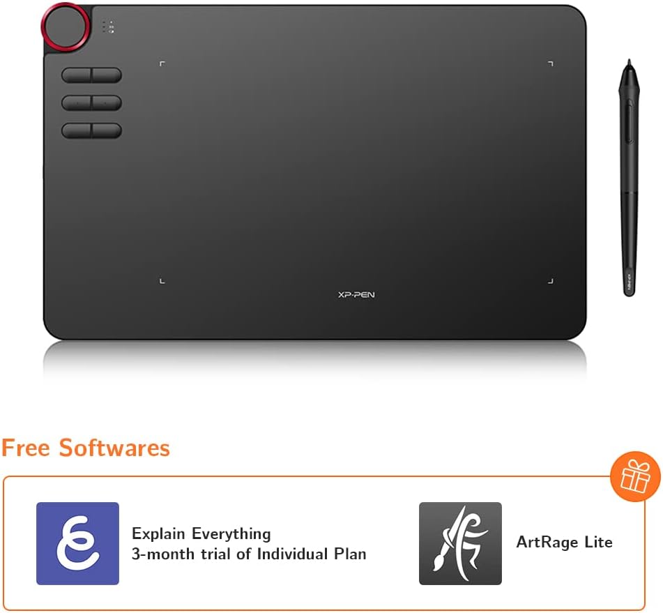 XP-PEN Deco 03 kabelloses Grafiktablett 10x5,62 Zoll Wireless zeichentablett mit 8192 Druckstufen ba