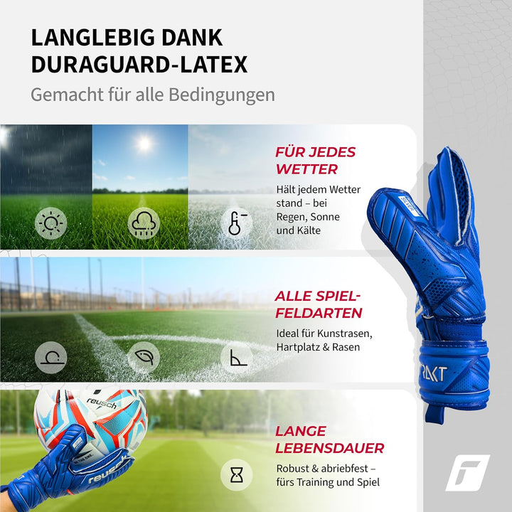 Reusch Unisex Jugend Attrakt Silver Junior Torwarthandschuh 6.5 Deep Blue / Deep Blue, 6.5 Deep Blue