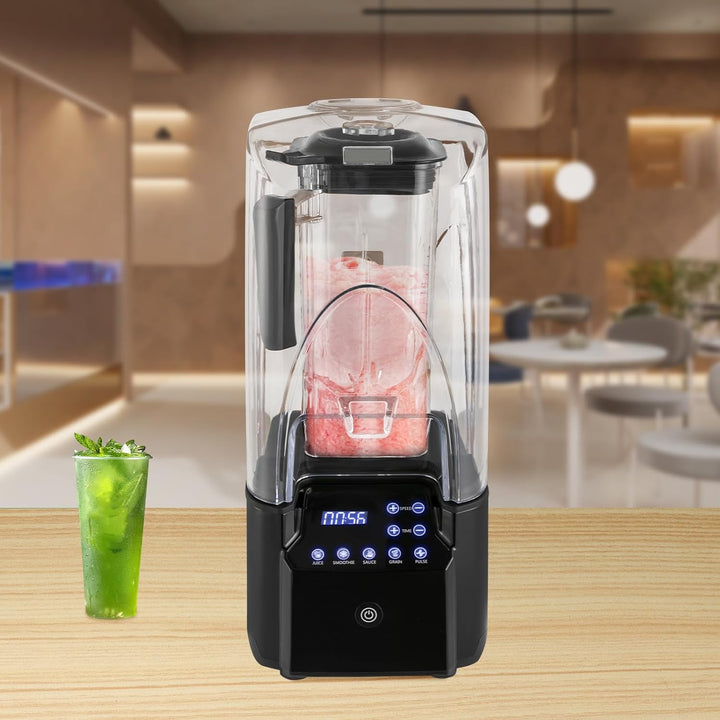 Schalldichter Standmixer Blender, 2200W 2.2L Hochleistung Smoothie mit 9-stufiger Drehzahlregelung u