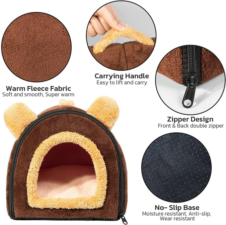 Pantula Meerschweinchen Bett Kuschelhöhle - Höhle Gemütliches gross Hamster Kleintier Bett Versteck