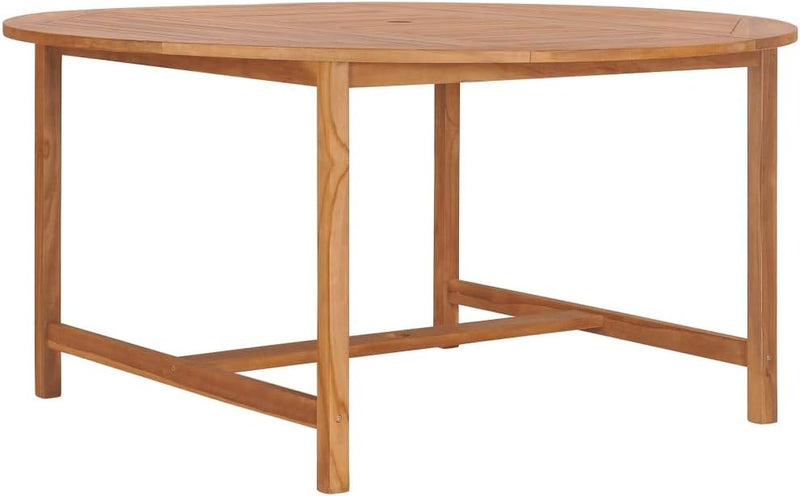 Tidyard 150cm hölzerner Patio-Bistrotisch im Freien, runder hölzerner Tisch, Kaffee-seitlicher Bistr