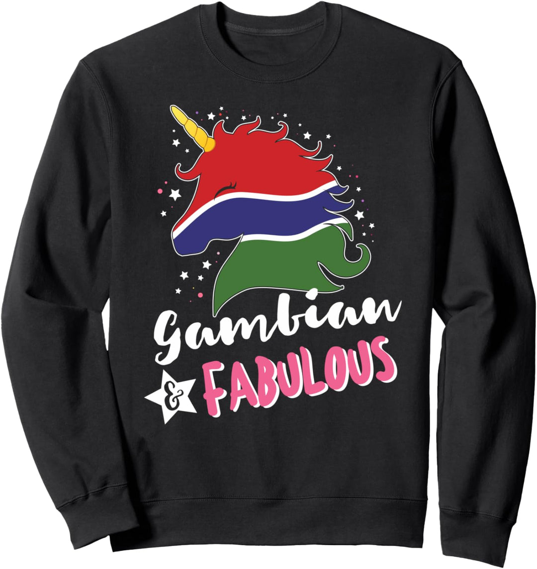 Gambisches Einhorn Gambia-Flagge Sweatshirt