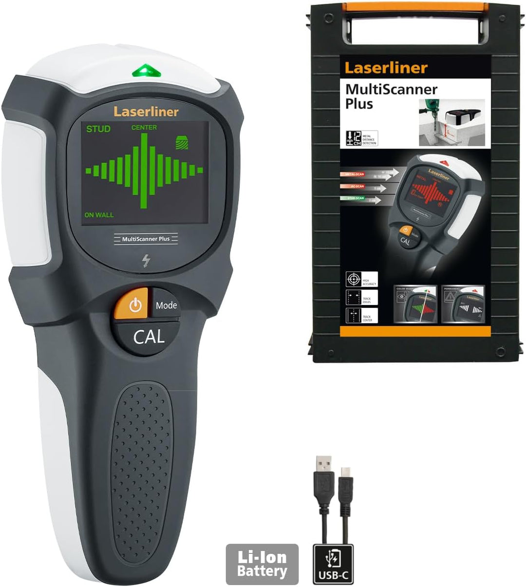 Laserliner Ortungsgerät MultiScanner Plus 080.967A Ortungstiefe (max.) 120mm Geeignet für eisenhal