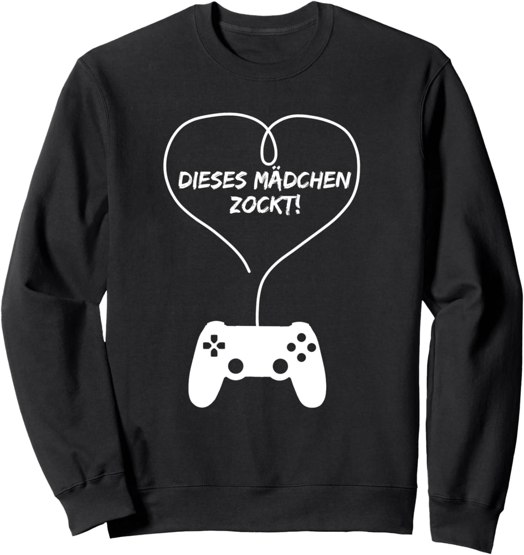 Dieses Mädchen zockt - Controller mit Herz - Gaming Gamerin Sweatshirt