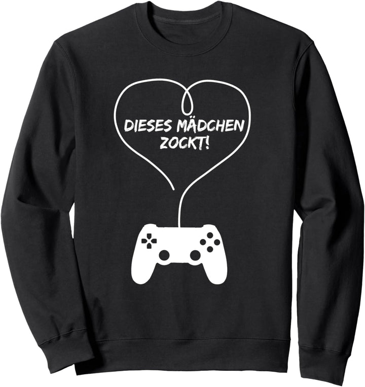 Dieses Mädchen zockt - Controller mit Herz - Gaming Gamerin Sweatshirt