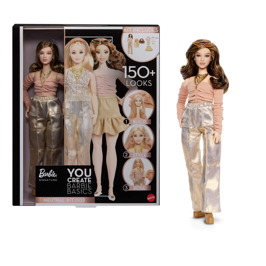 Barbie Basics You Create Neutral Kit 003 mit individuell gestaltbarer Modepuppe und Mode in universe