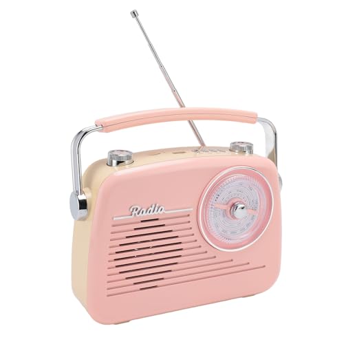 Tragbares Retro-Radio, AM-FM-Radio mit Bluetooth, Kurzwellenradio, Batteriebetrieben oder mit Wechse