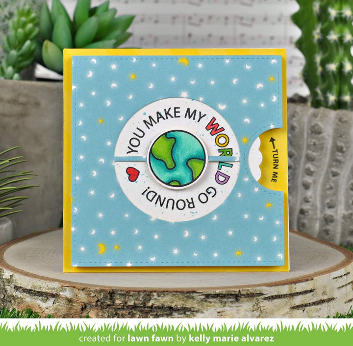 Lawn Fawn, Clear Stamp, Reveal Wheel Circle sentiments