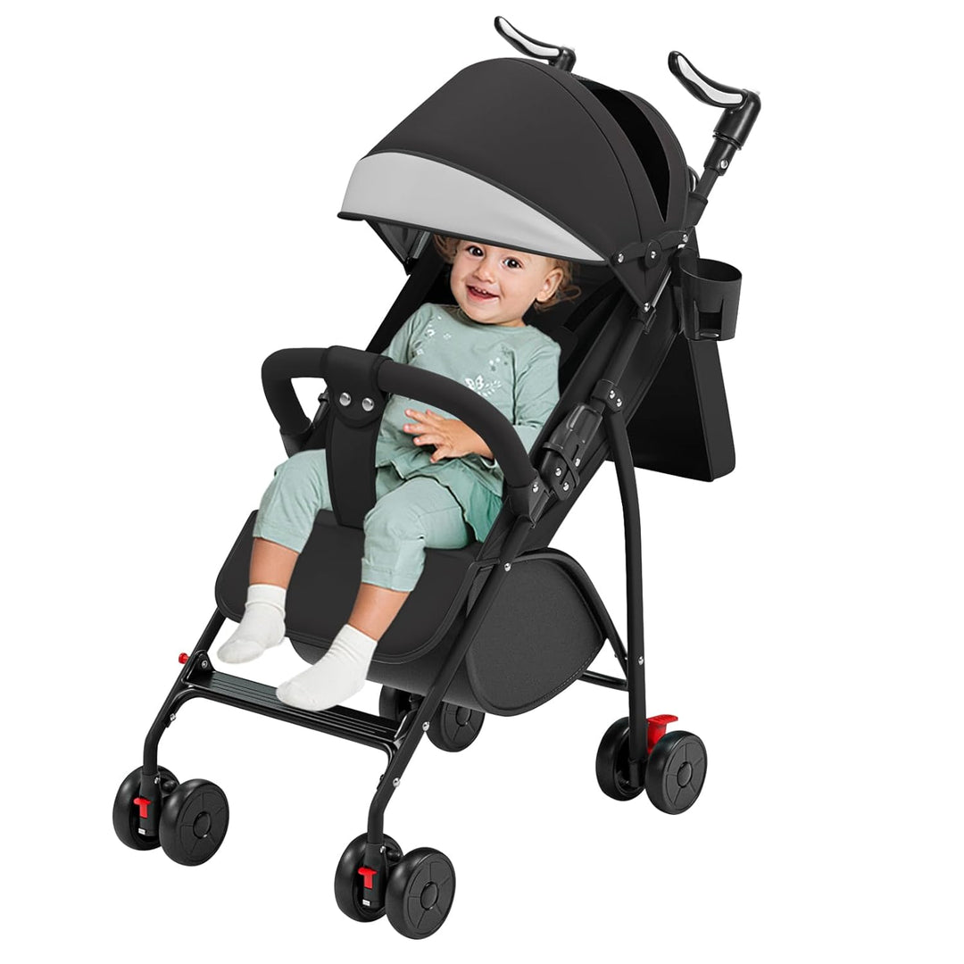 Kinderwagen ab 0-4 Jahre, 0-28 kg,reisebuggy mit liegefunktion，federleichter, kompakter Buggy, 3 Lie