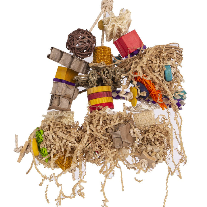 HappyBird | Shred Clutter | Happy Nature Schredderspielzeug - Sittich, kleine Papageien, Knabberspie