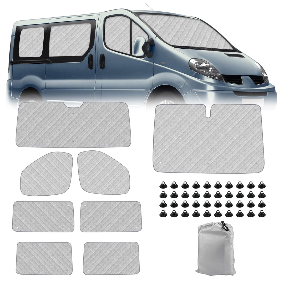 8PCS Technology Thermomatte Ersatz für Renault Trafic LWB 2001-2014, Ersatz für Opel Vivaro LWB 2001