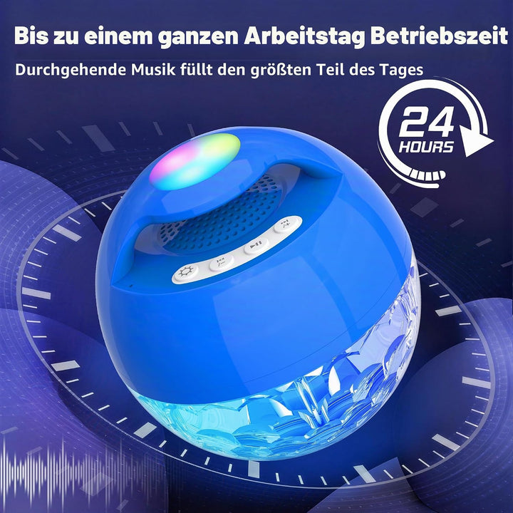 KingSom 2026 Pool Lautsprecher mit Oberlichter,Bluetooth Pool Lautsprecher IP68 wasserdicht Pool Mus