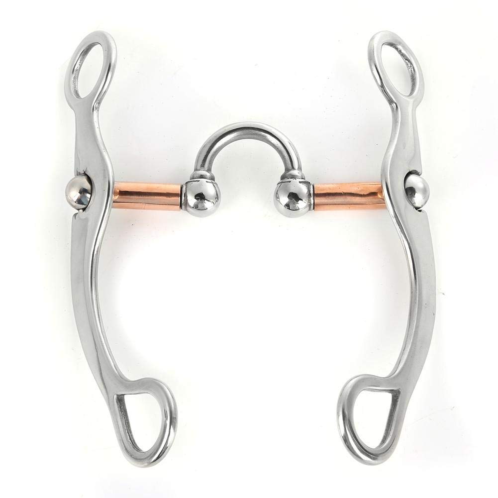 Pferdering Trense Pferd Kauen Edelstahl Bit Edelstahl Dicke Bit Loose Mouth Bit Roller für Pferd