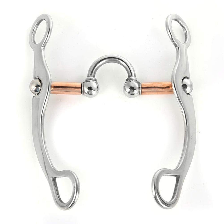 Pferdering Trense Pferd Kauen Edelstahl Bit Edelstahl Dicke Bit Loose Mouth Bit Roller für Pferd